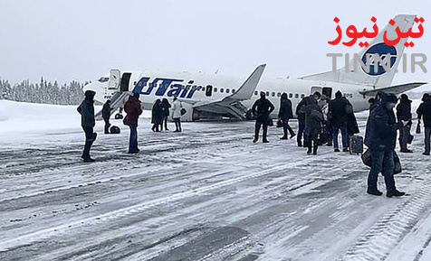 خروج هواپیمای بوئینگ مسافربری از باند در روسیه